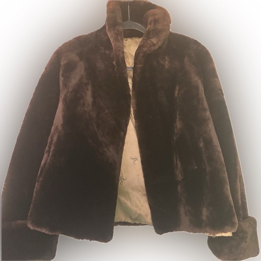 Gorgeous‎ Vintage MonSal brand 1940's -1950's Mouton Jacket Sz Small G